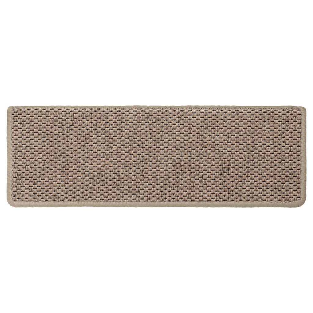 Trapmatten zelfklevend 15 st sisal-look 65x21x4 cm zandkleurig is nu te koop bij PeponiXL, paradijselijk wonen!