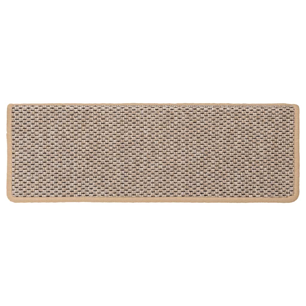 Trapmatten zelfklevend 15 st sisal-look 65x21x4 cm lichtbeige is nu te koop bij PeponiXL, paradijselijk wonen!
