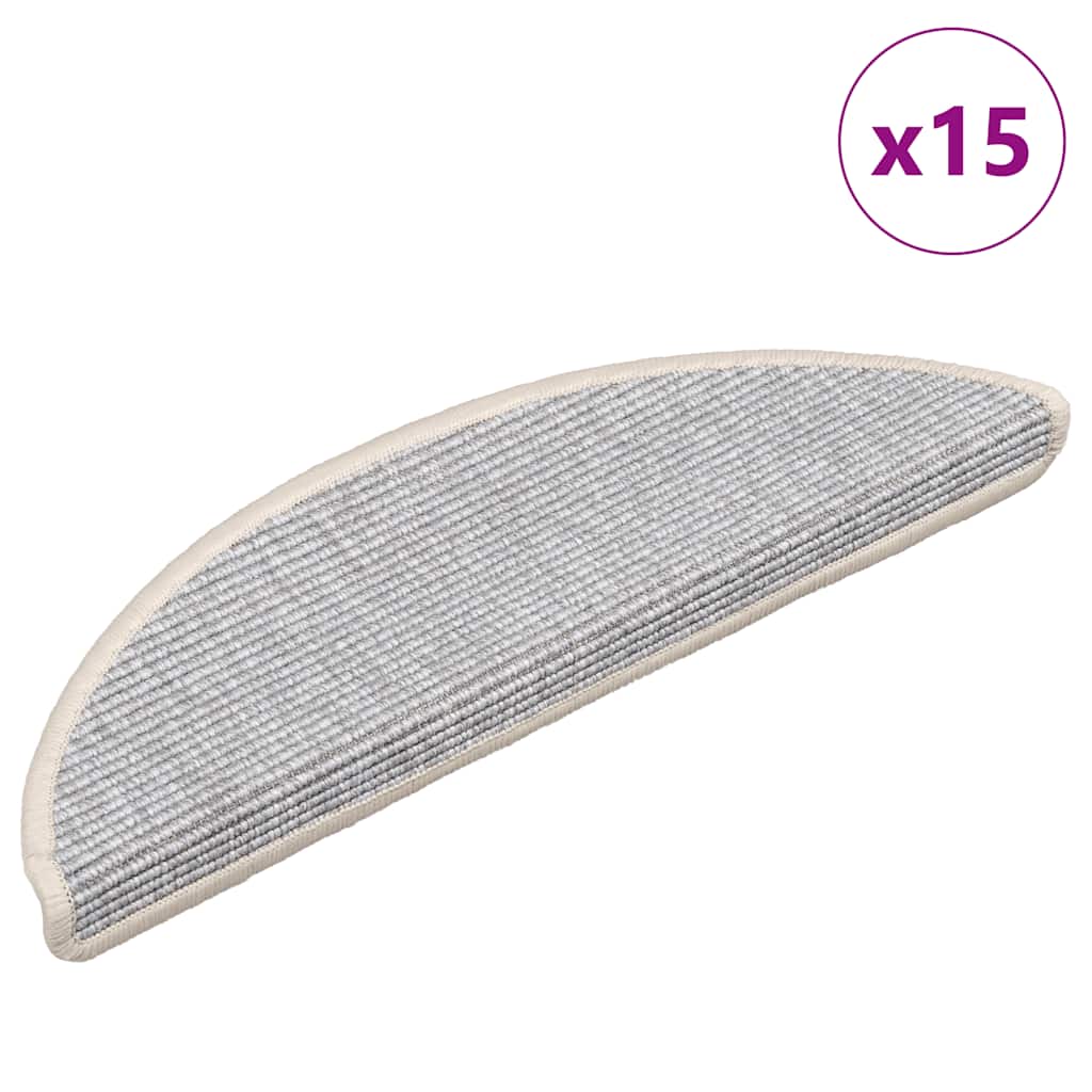 Trapmatten 15 st 56x17x3 cm Zilver Halfrond is nu te koop bij PeponiXL, paradijselijk wonen!