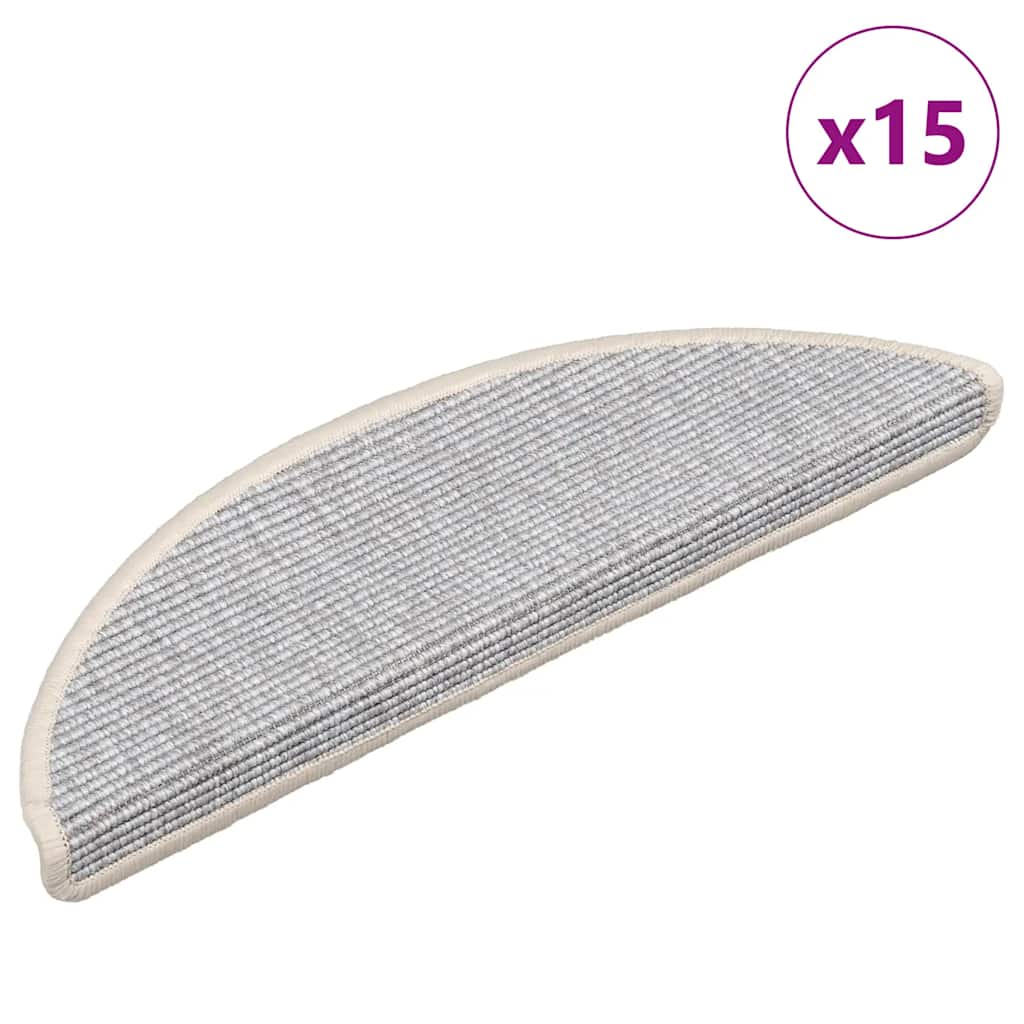 Trapmatten 15 st 56x17x3 cm Zilver Halfrond is nu te koop bij PeponiXL, paradijselijk wonen!
