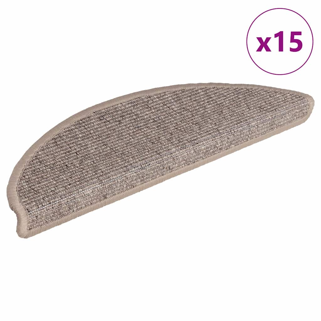 Trapmatten 15 st 56x17x3 cm Donkerbeige Halfrond is nu te koop bij PeponiXL, paradijselijk wonen!