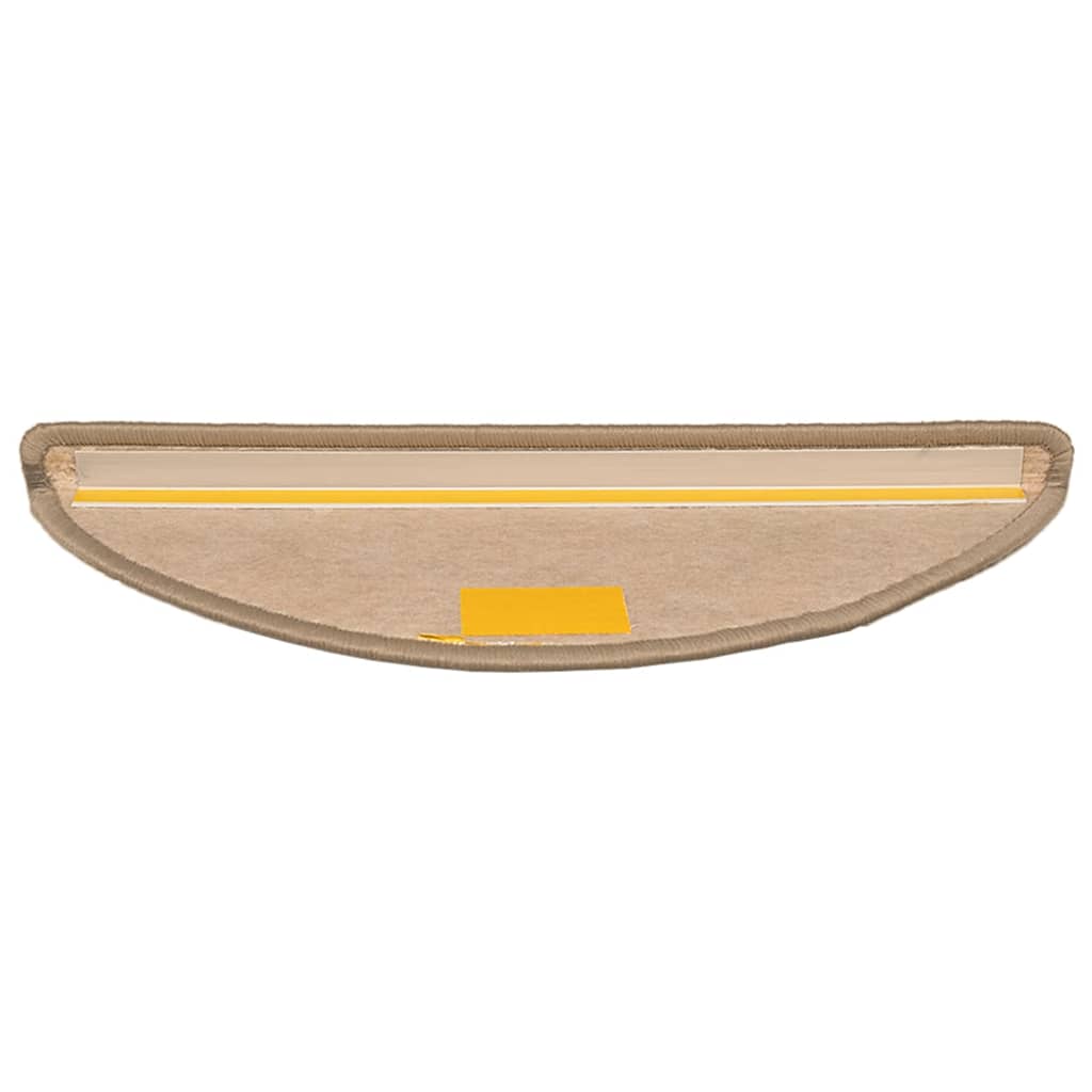Trapmatten 15 st 56x17x3 cm Donkerbeige Halfrond is nu te koop bij PeponiXL, paradijselijk wonen!