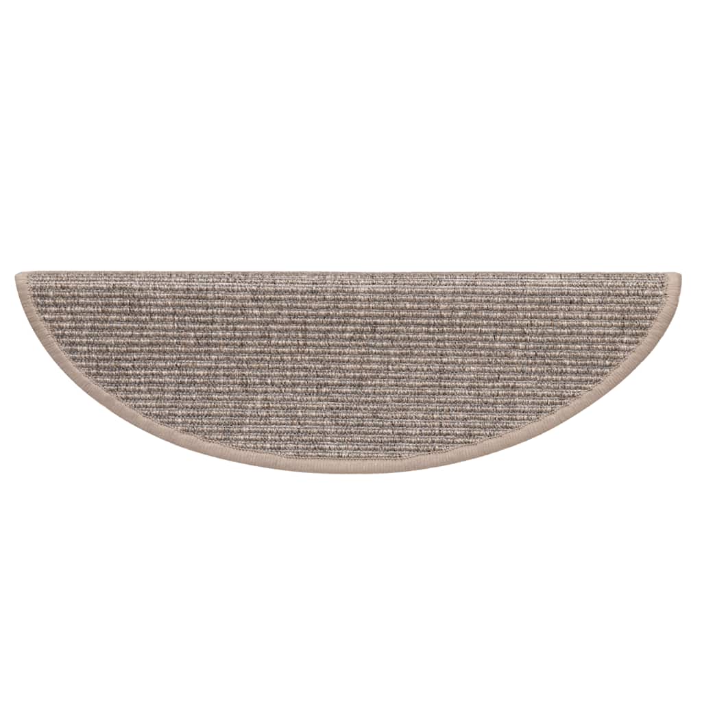 Trapmatten 15 st 56x17x3 cm Donkerbeige Halfrond is nu te koop bij PeponiXL, paradijselijk wonen!