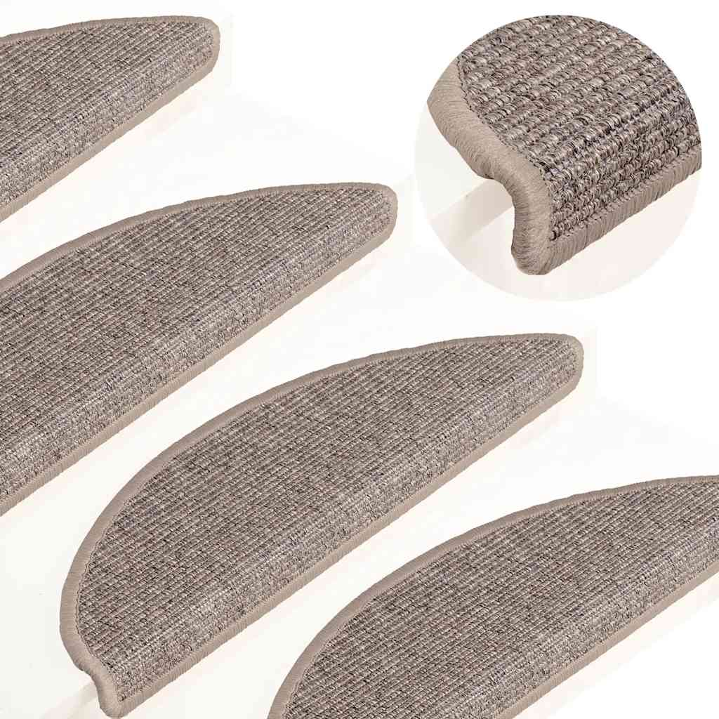 Trapmatten 15 st 56x17x3 cm Donkerbeige Halfrond is nu te koop bij PeponiXL, paradijselijk wonen!