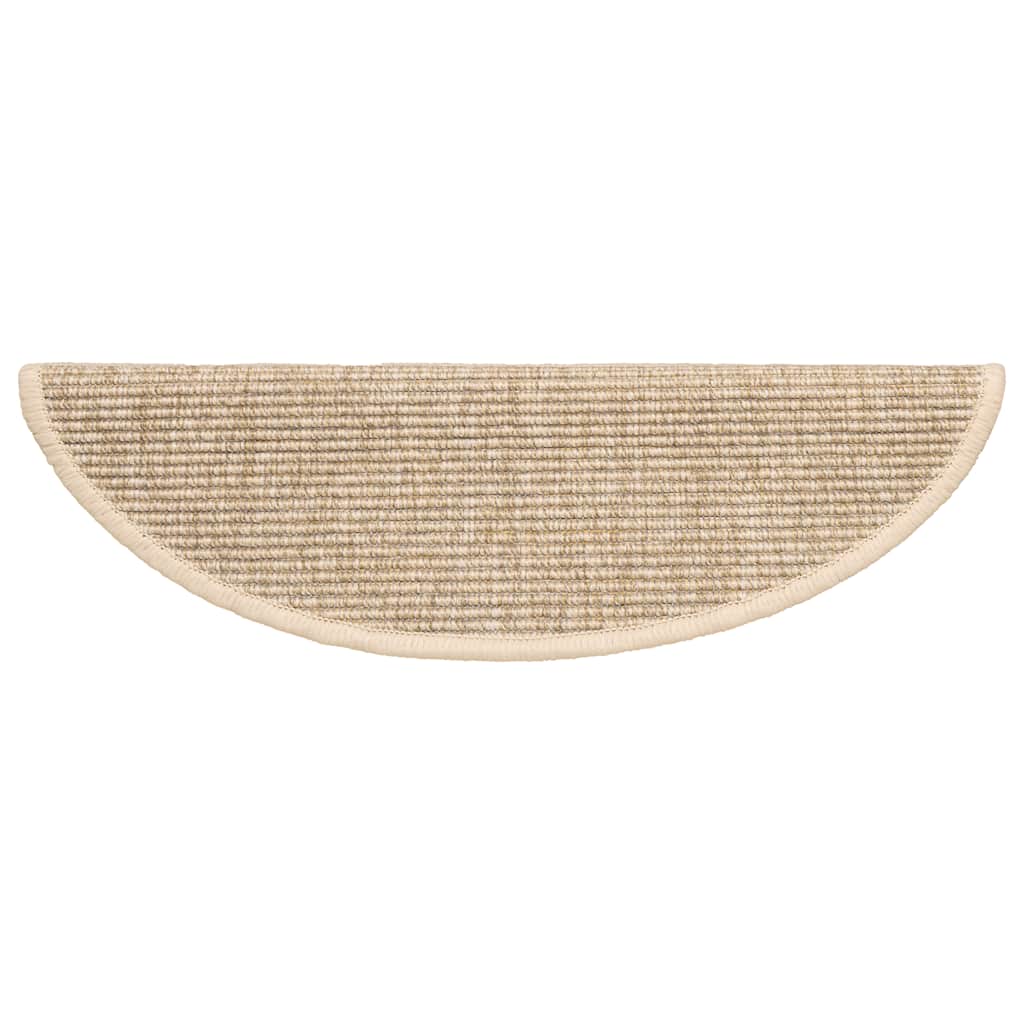 Trapmatten 15 st 56x17x3 cm Lichtbeige Halfrond is nu te koop bij PeponiXL, paradijselijk wonen!