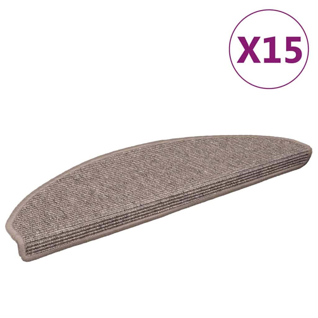 Trapmatten 15 st 65x21x4 cm Donkerbeige Halfrond Groot is nu te koop bij PeponiXL, paradijselijk wonen!