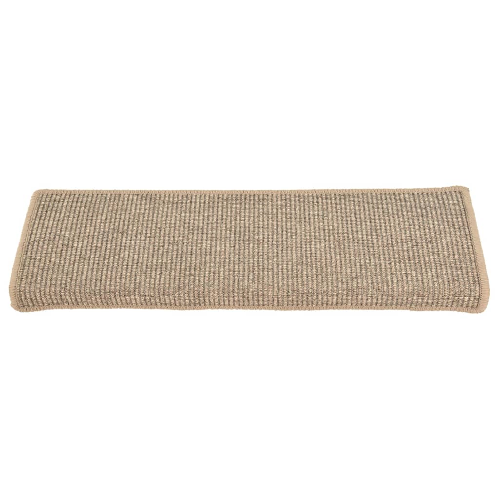 Trapmatten 15 st 65x21x4 cm Donkerbeige Rechthoekige Rand is nu te koop bij PeponiXL, paradijselijk wonen!