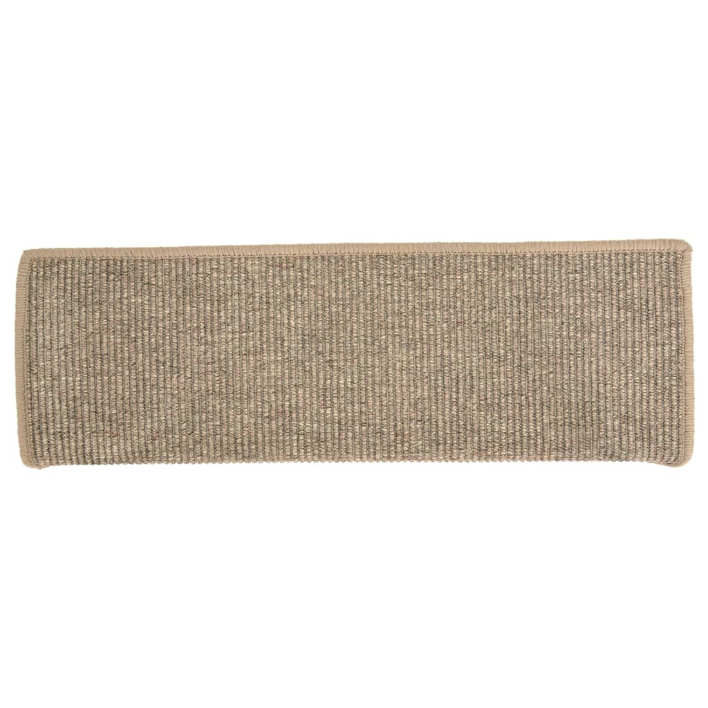 Trapmatten 15 st 65x21x4 cm Donkerbeige Rechthoekige Rand is nu te koop bij PeponiXL, paradijselijk wonen!