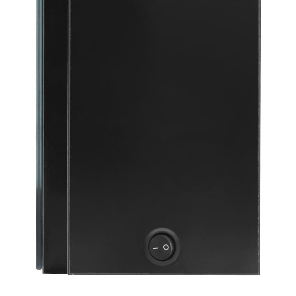 Badkamerkast met spiegel en LED 50x13x70 cm glanzend zwart is nu te koop bij PeponiXL, paradijselijk wonen!