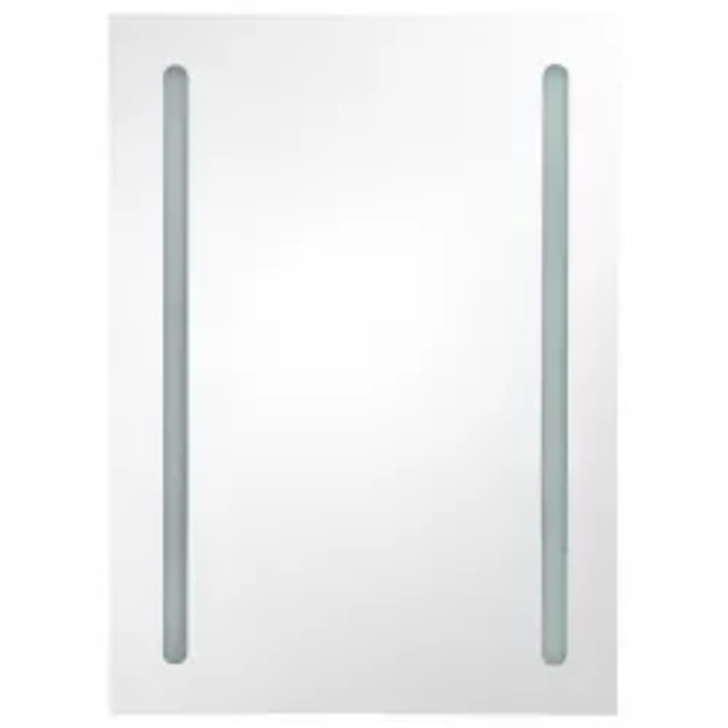 Badkamerkast met spiegel en LED 50x13x70 cm grijs is nu te koop bij PeponiXL, paradijselijk wonen!