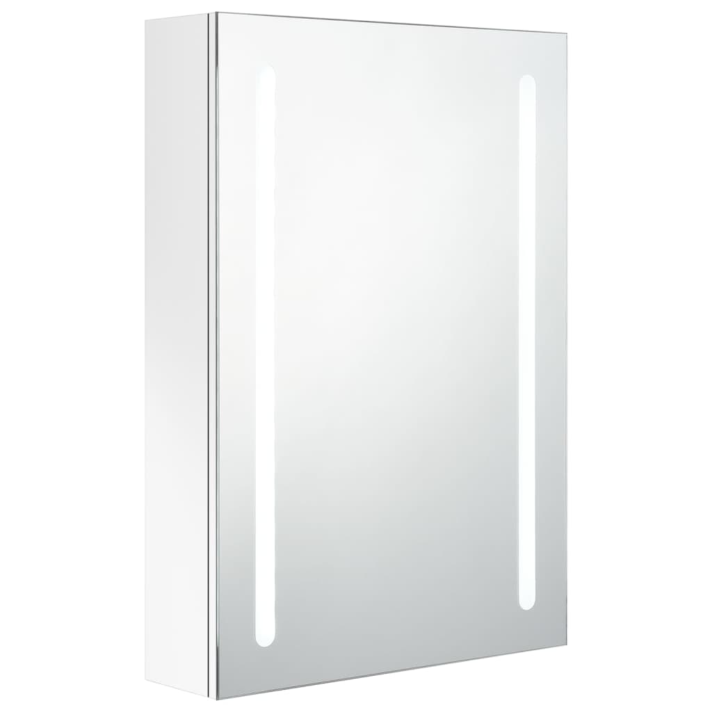 Badkamerkast met spiegel en LED 50x13x70 cm glanzend wit is nu te koop bij PeponiXL, paradijselijk wonen!