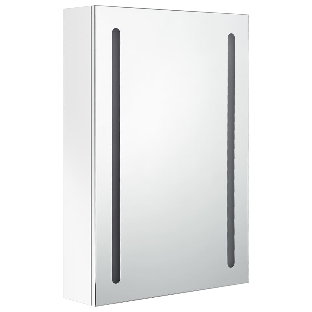 Badkamerkast met spiegel en LED 50x13x70 cm glanzend wit is nu te koop bij PeponiXL, paradijselijk wonen!