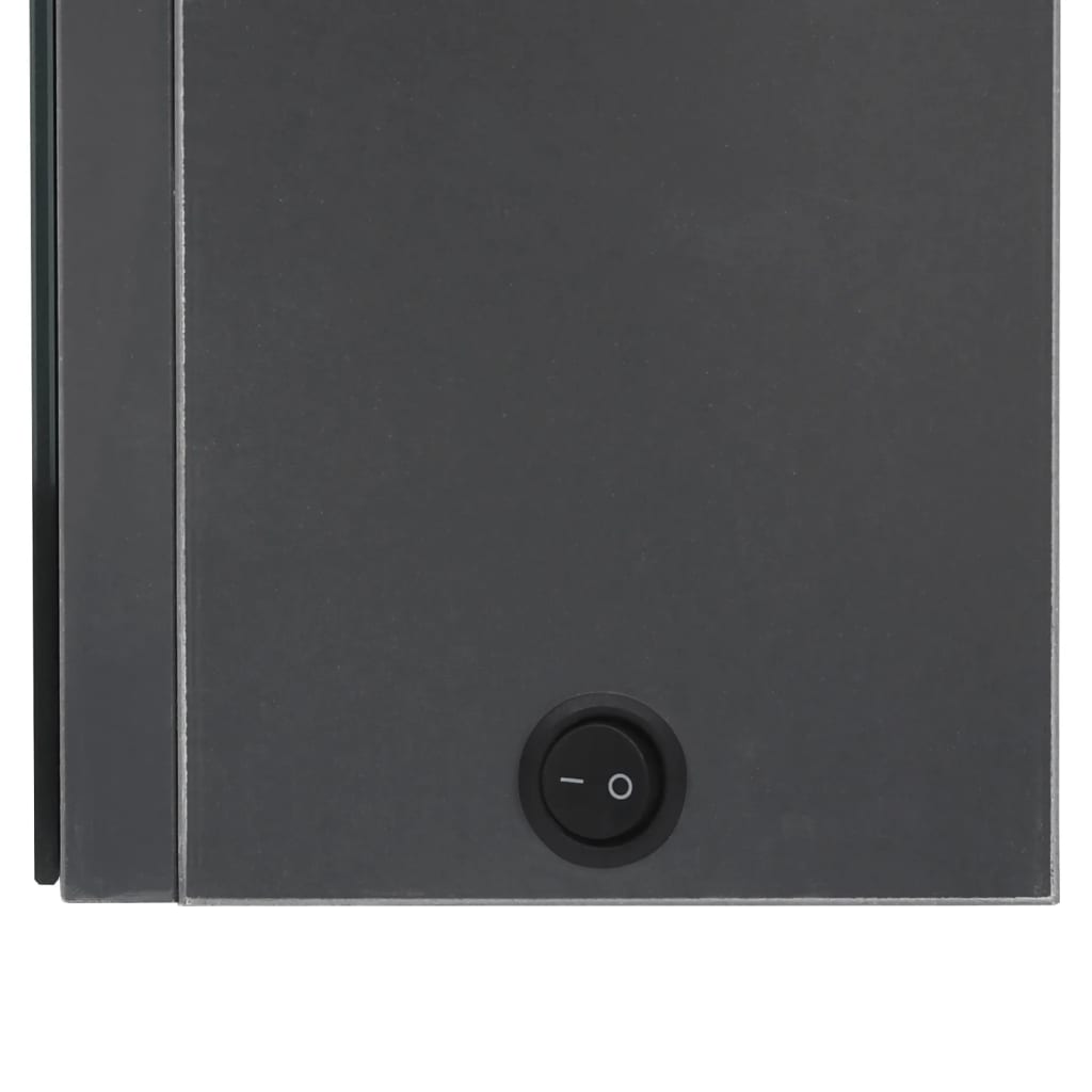 Badkamerkast met spiegel en LED 89x14x62 cm grijs is nu te koop bij PeponiXL, paradijselijk wonen!