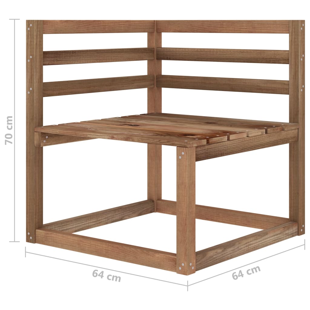 Tuinhoekbanken 2 st pallet bruin geïmpregneerd grenenhout is nu te koop bij PeponiXL, paradijselijk wonen!