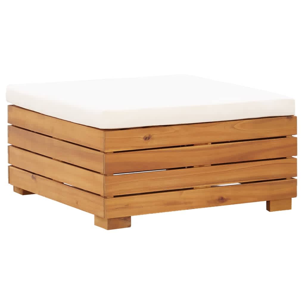 Tuintafel en voetensteun met kussen massief acaciahout is nu te koop bij PeponiXL, paradijselijk wonen!