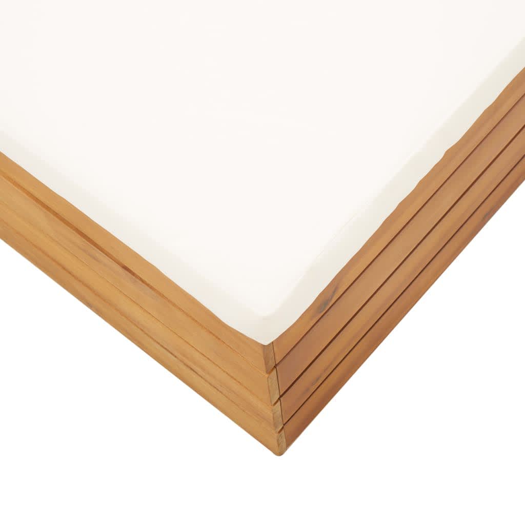 Tuintafel en voetensteun met kussen massief acaciahout is nu te koop bij PeponiXL, paradijselijk wonen!
