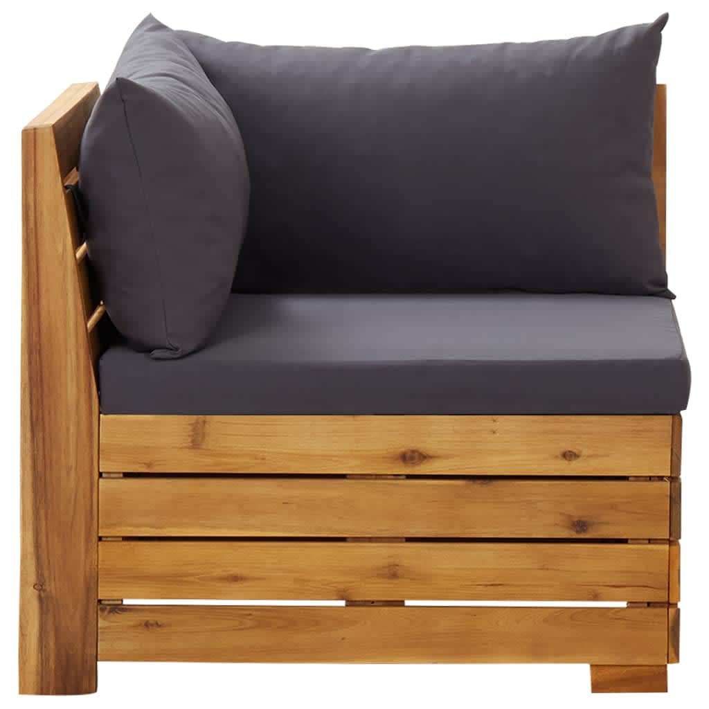 2-delige Loungeset met kussens massief acaciahout is nu te koop bij PeponiXL, paradijselijk wonen!