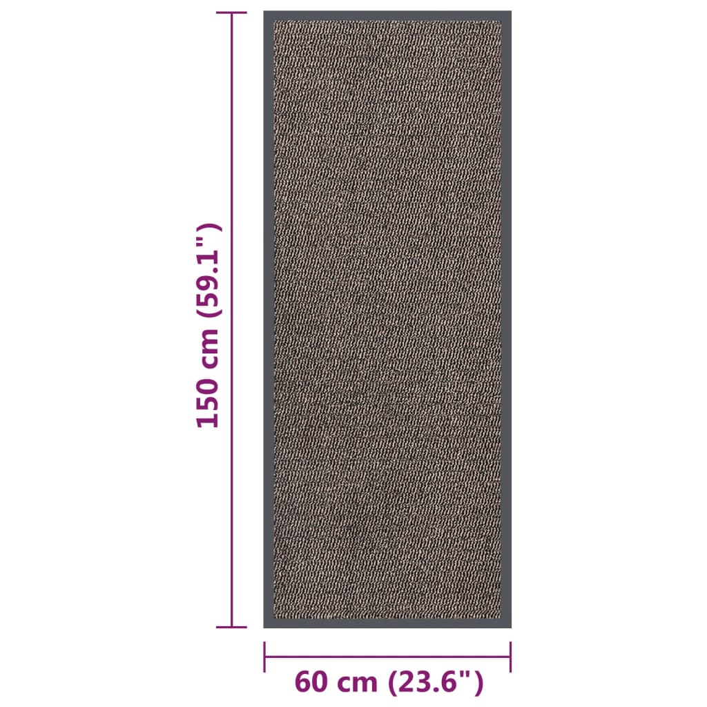 Deurmat getuft 60x150 cm donkerbruin is nu te koop bij PeponiXL, paradijselijk wonen!