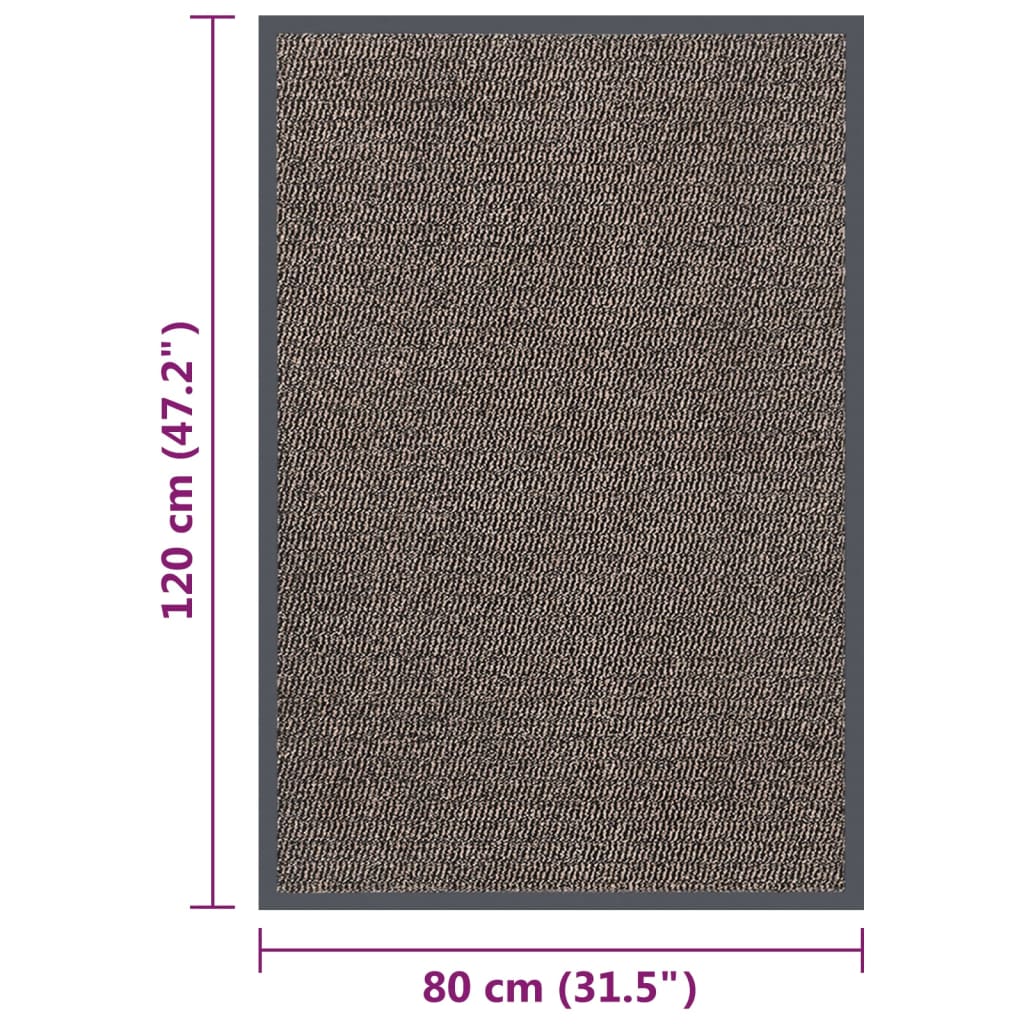 Deurmat getuft 80x120 cm donkerbruin is nu te koop bij PeponiXL, paradijselijk wonen!