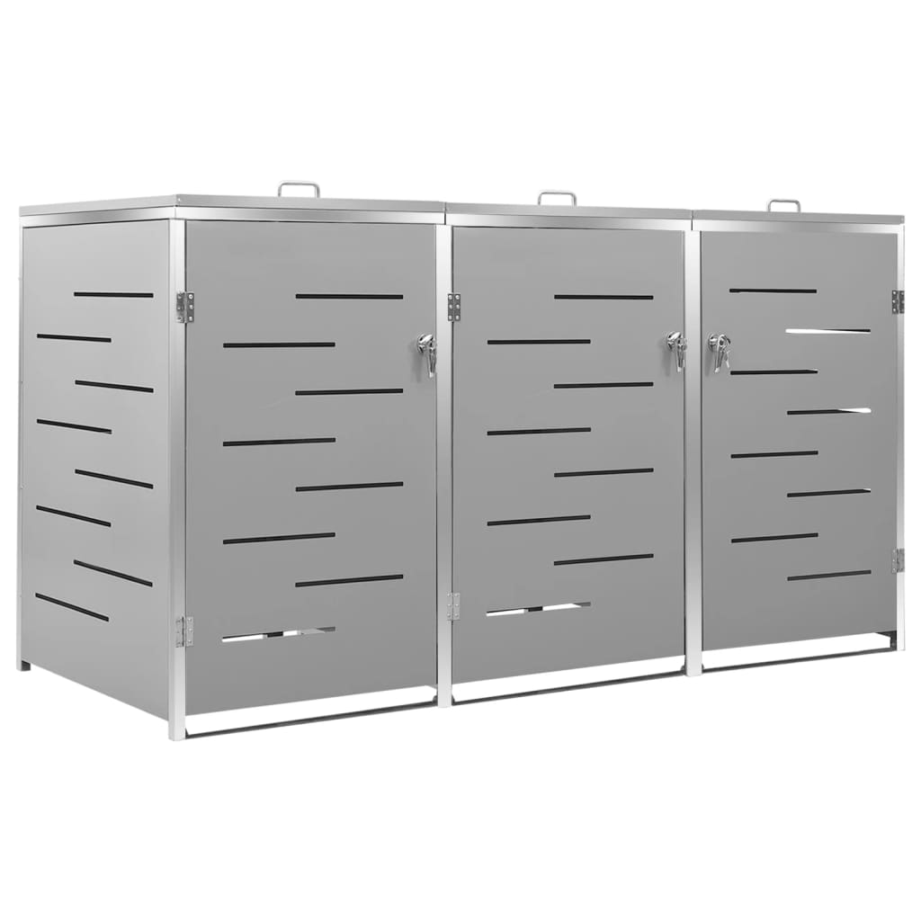 Containerberging driedubbel 207x77,5x112,5 cm roestvrij staal is nu te koop bij PeponiXL, paradijselijk wonen!