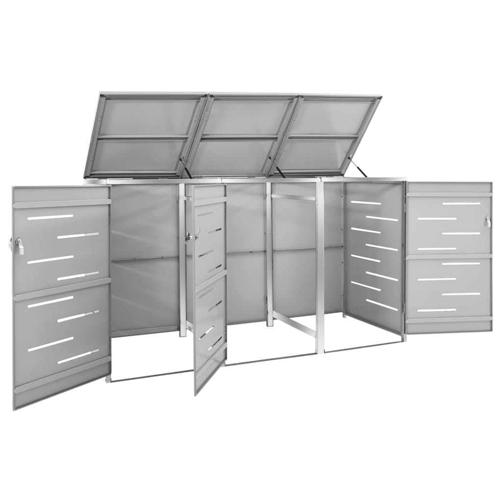 Containerberging driedubbel 207x77,5x112,5 cm roestvrij staal is nu te koop bij PeponiXL, paradijselijk wonen!