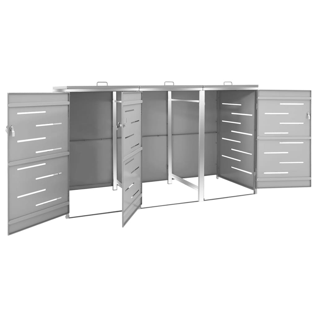 Containerberging driedubbel 207x77,5x112,5 cm roestvrij staal is nu te koop bij PeponiXL, paradijselijk wonen!