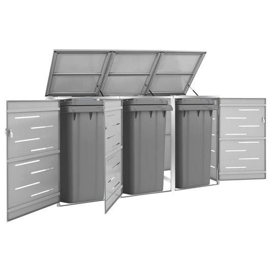 Containerberging driedubbel 207x77,5x112,5 cm roestvrij staal is nu te koop bij PeponiXL, paradijselijk wonen!