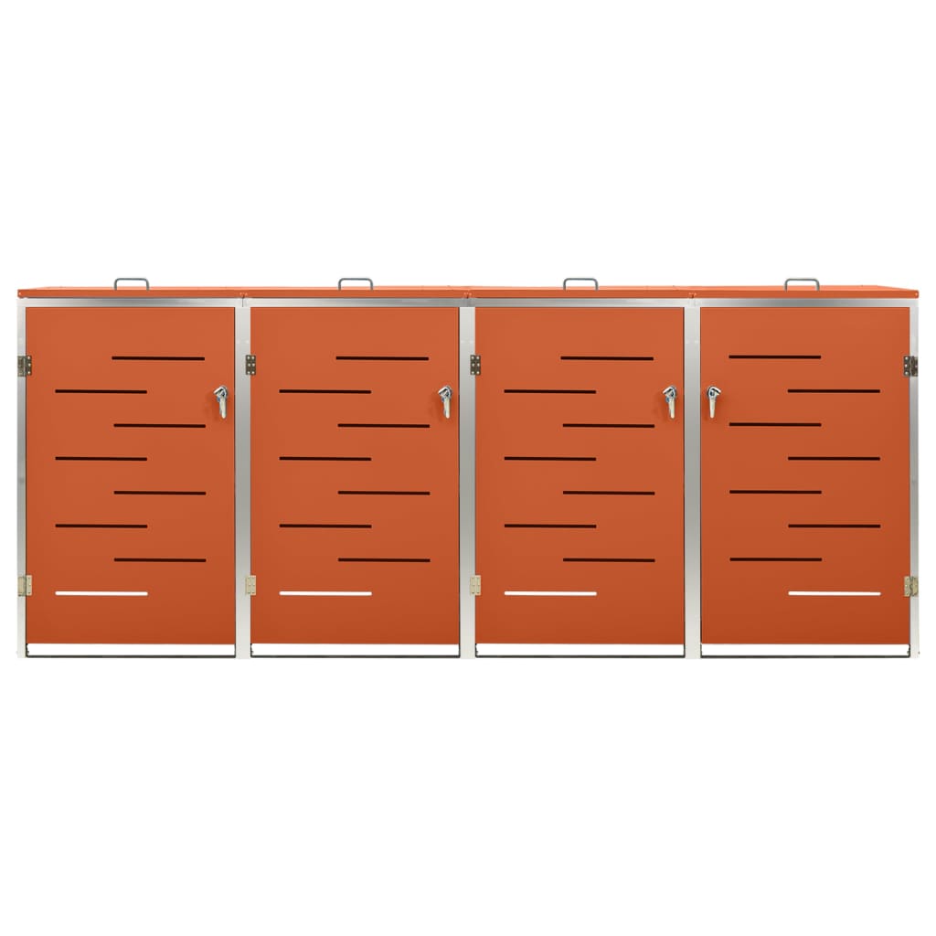 Containerberging vierdubbel 276,5x77,5x112,5 cm roestvrij staal is nu te koop bij PeponiXL, paradijselijk wonen!