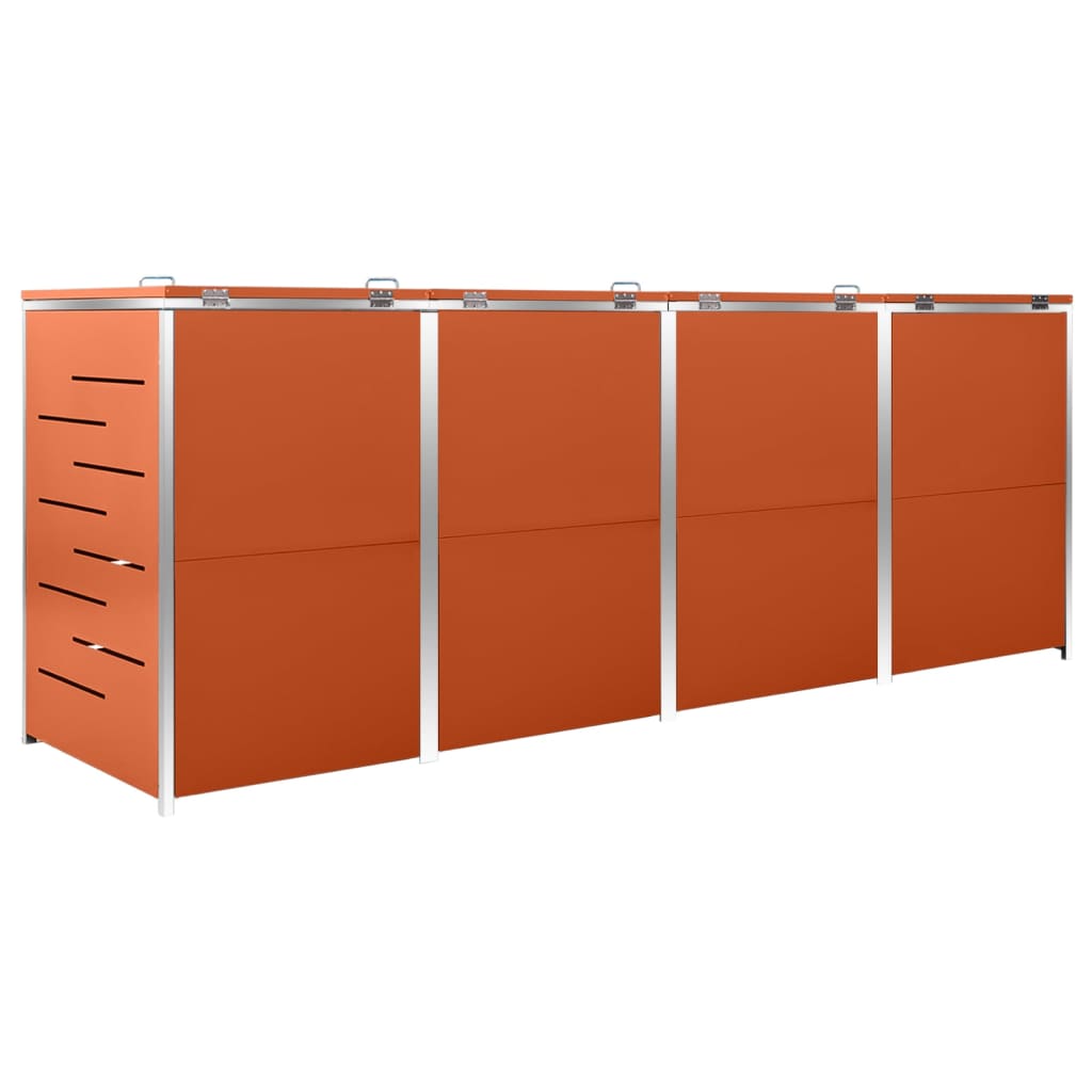 Containerberging vierdubbel 276,5x77,5x112,5 cm roestvrij staal is nu te koop bij PeponiXL, paradijselijk wonen!