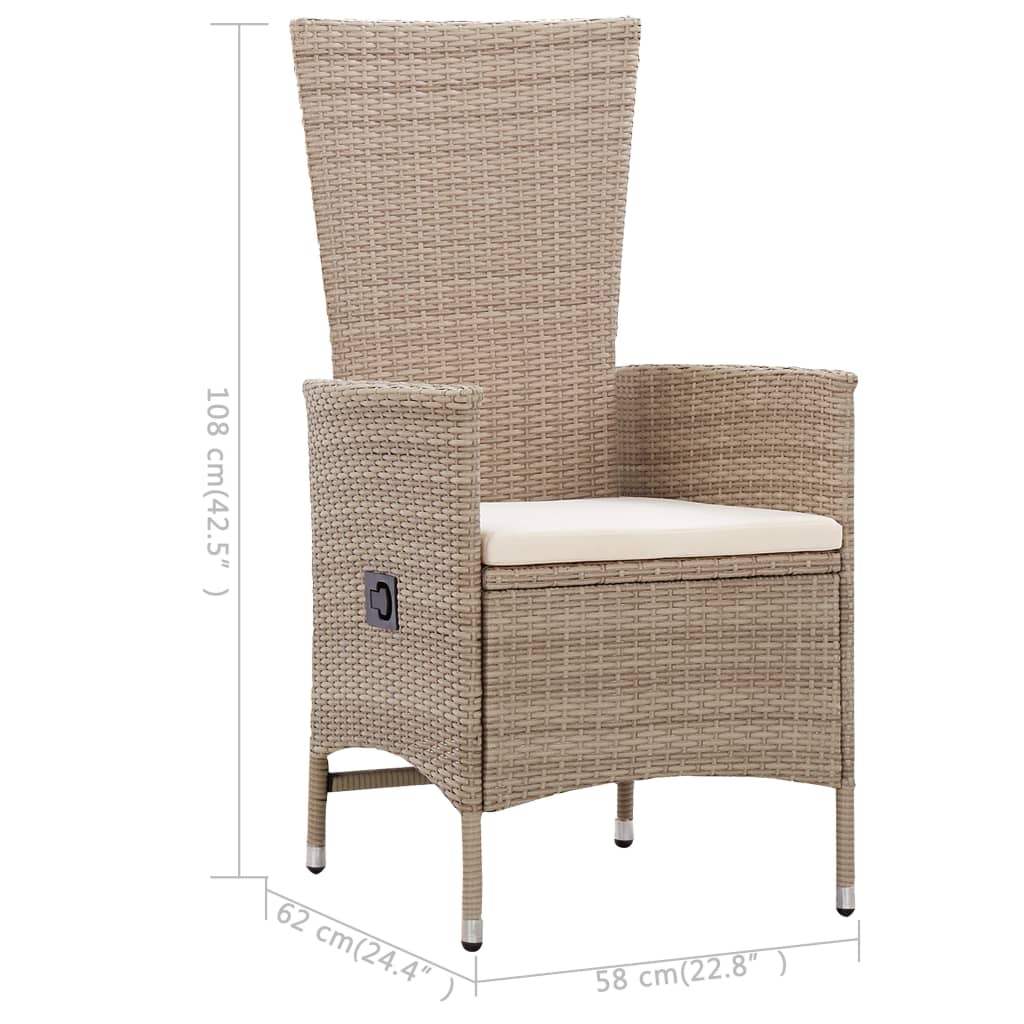 3-delige Tuinset beige is nu te koop bij PeponiXL, paradijselijk wonen!