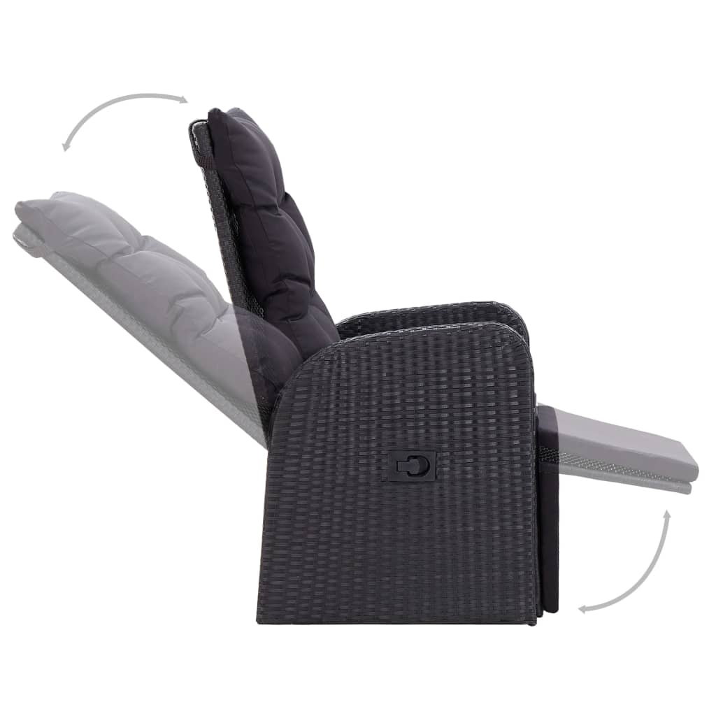 3-delige Tuinset zwart is nu te koop bij PeponiXL, paradijselijk wonen!