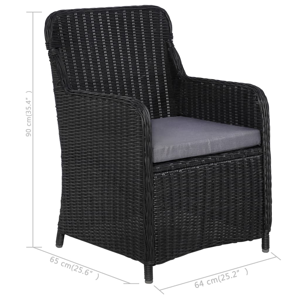 3-delige Tuinset zwart is nu te koop bij PeponiXL, paradijselijk wonen!