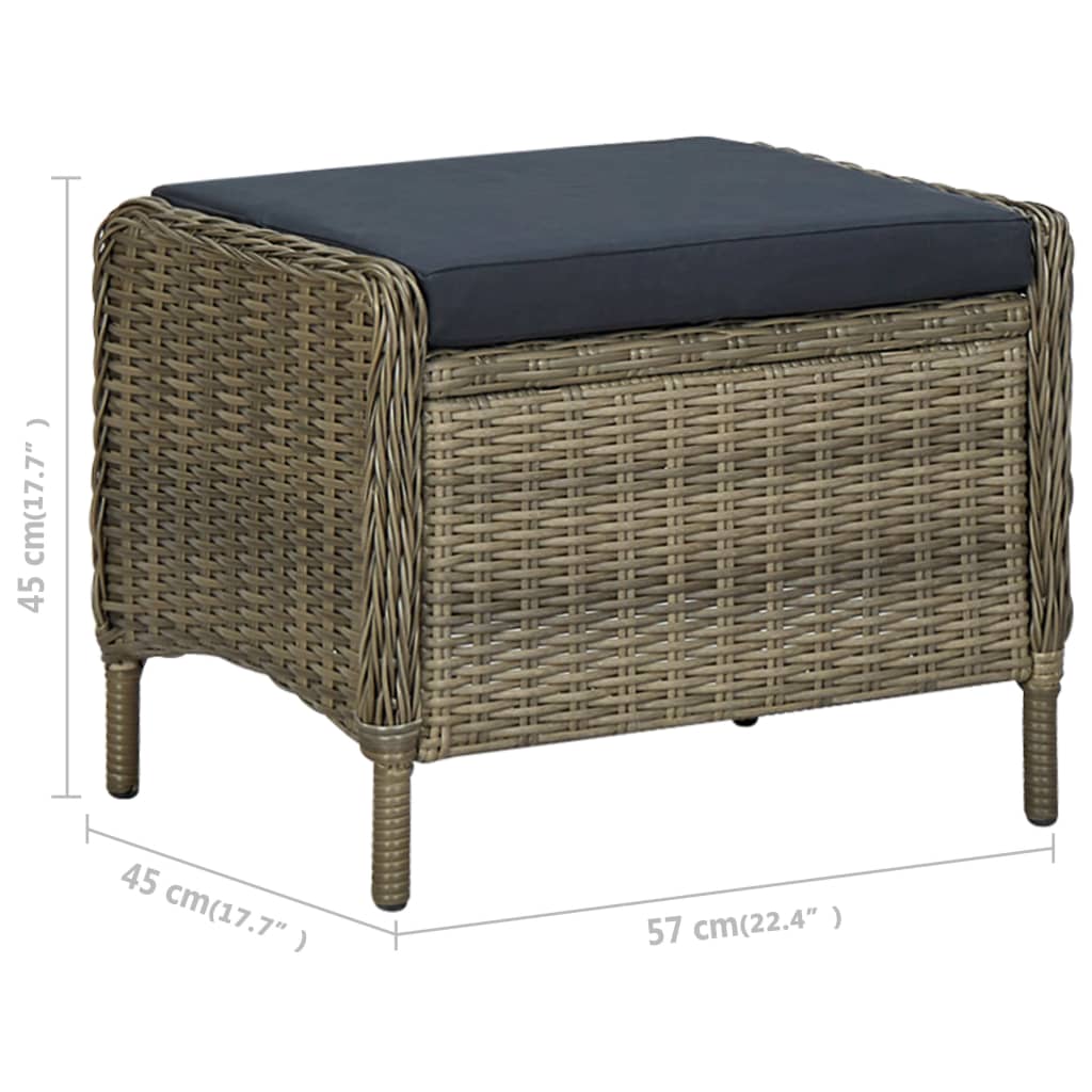 5-delige Tuinset bruin is nu te koop bij PeponiXL, paradijselijk wonen!