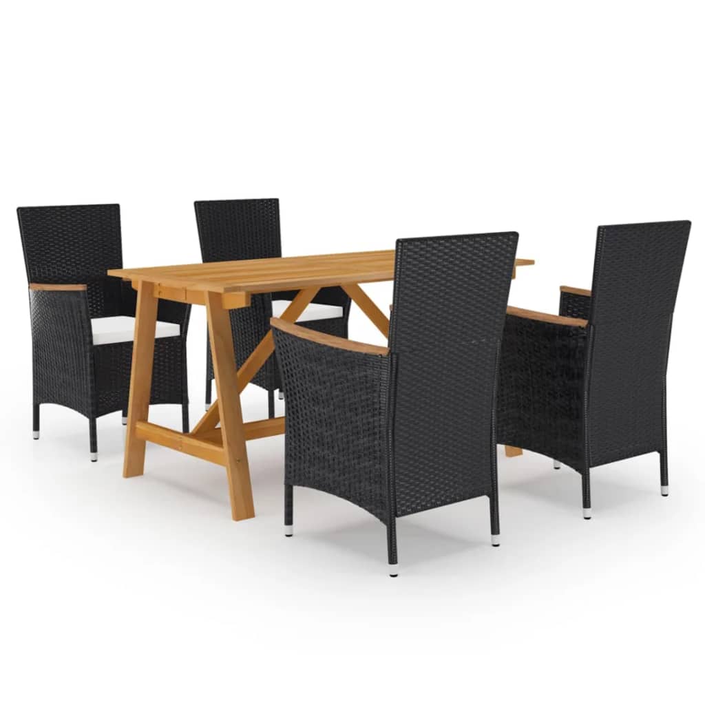 5-delige Tuinset zwart is nu te koop bij PeponiXL, paradijselijk wonen!