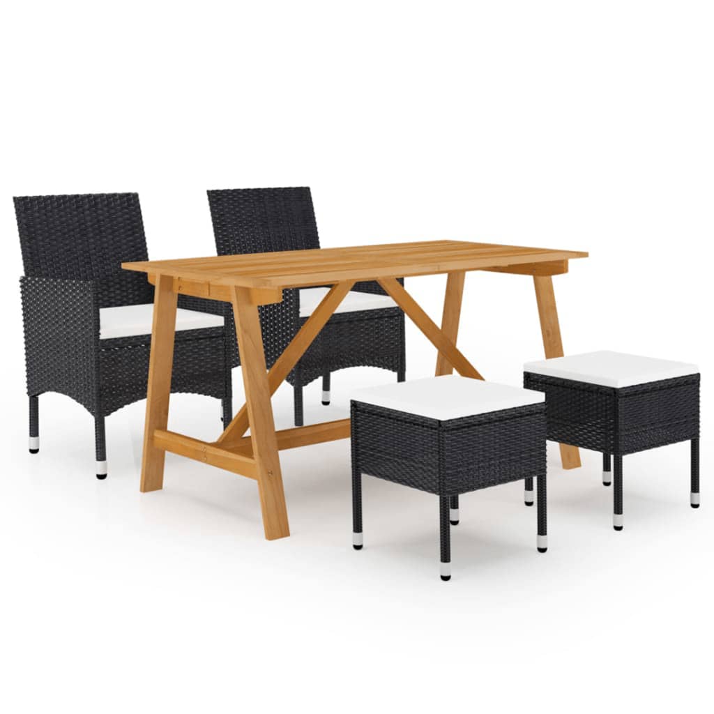 5-delige Tuinset zwart is nu te koop bij PeponiXL, paradijselijk wonen!