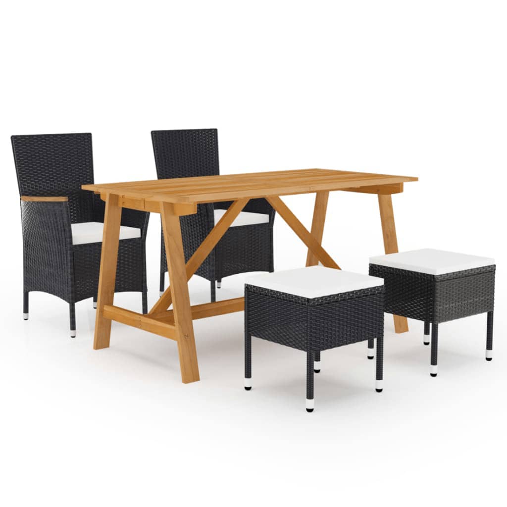 5-delige Tuinset zwart is nu te koop bij PeponiXL, paradijselijk wonen!