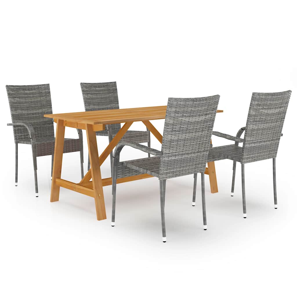 5-delige Tuinset grijs is nu te koop bij PeponiXL, paradijselijk wonen!