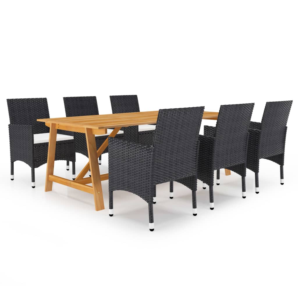 7-delige Tuinset zwart is nu te koop bij PeponiXL, paradijselijk wonen!