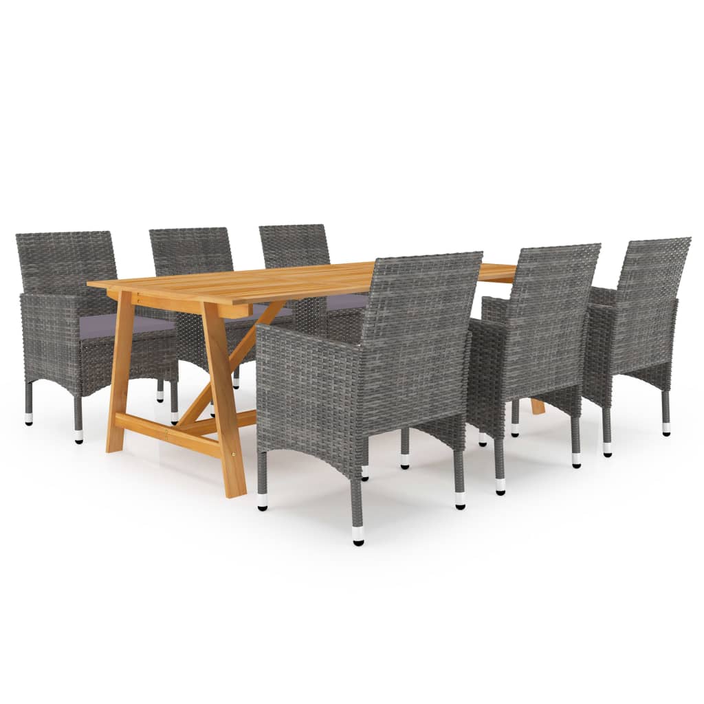 7-delige Tuinset grijs is nu te koop bij PeponiXL, paradijselijk wonen!