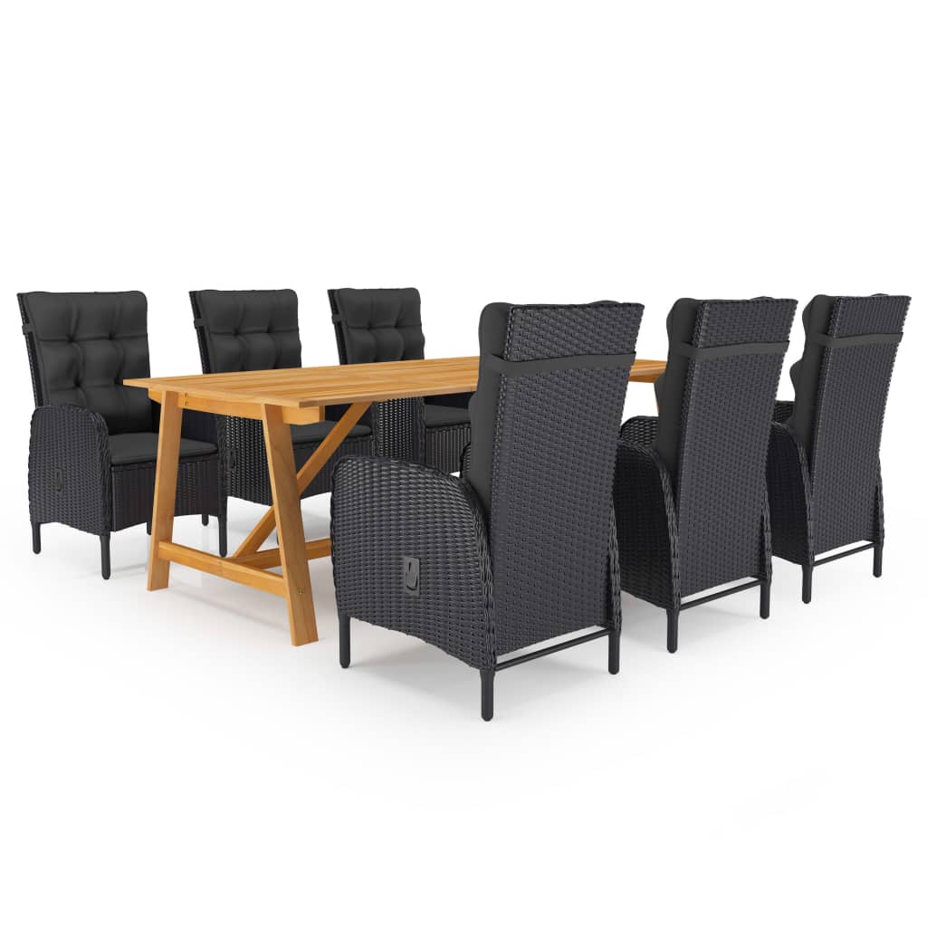 7-delige Tuinset zwart is nu te koop bij PeponiXL, paradijselijk wonen!