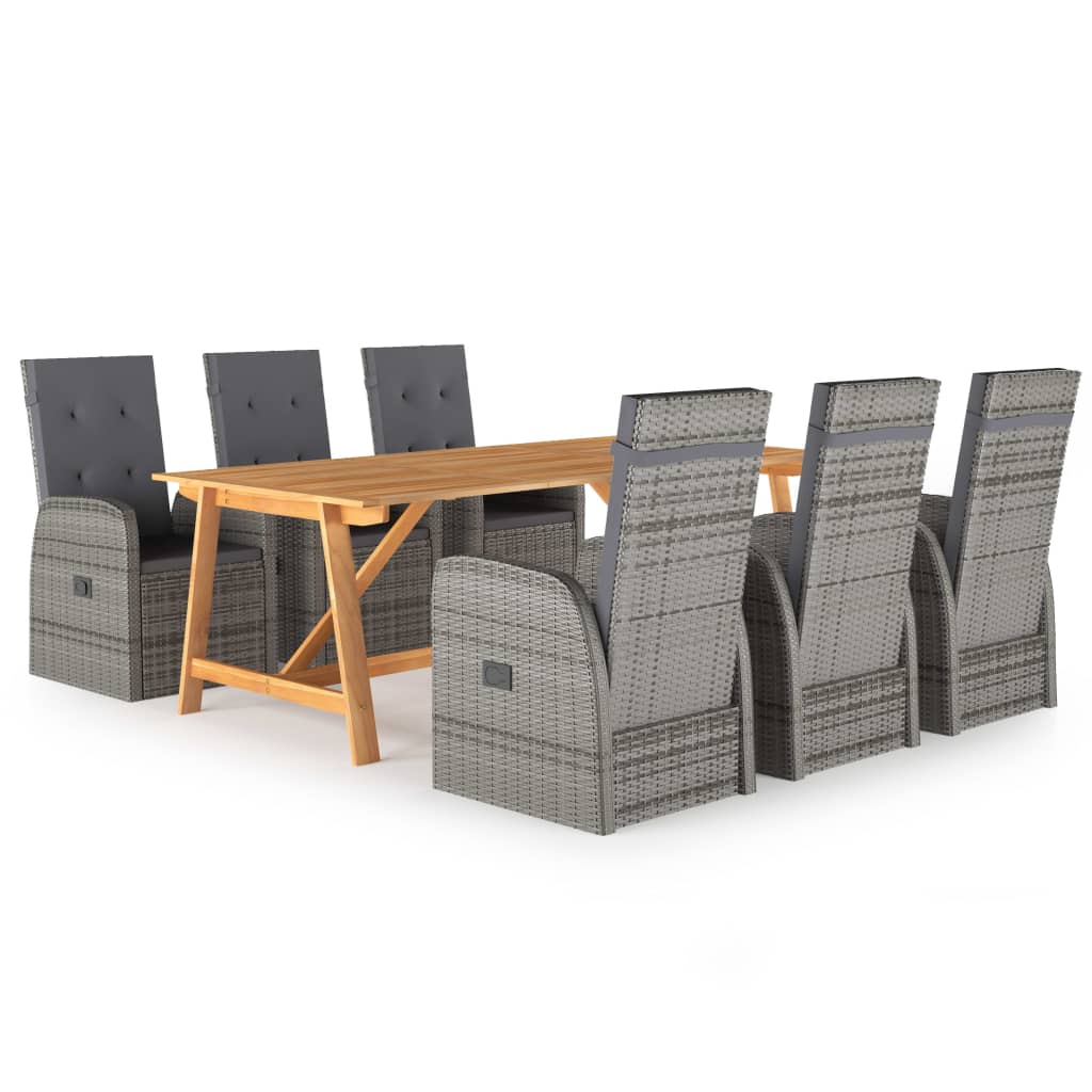7-delige Tuinset grijs is nu te koop bij PeponiXL, paradijselijk wonen!