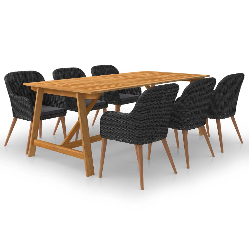 7-delige Tuinset zwart is nu te koop bij PeponiXL, paradijselijk wonen!