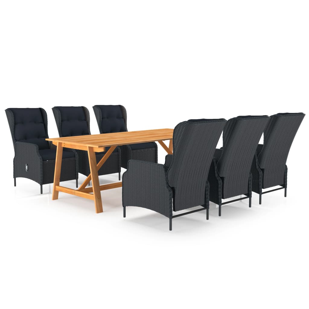 7-delige Tuinset donkergrijs is nu te koop bij PeponiXL, paradijselijk wonen!