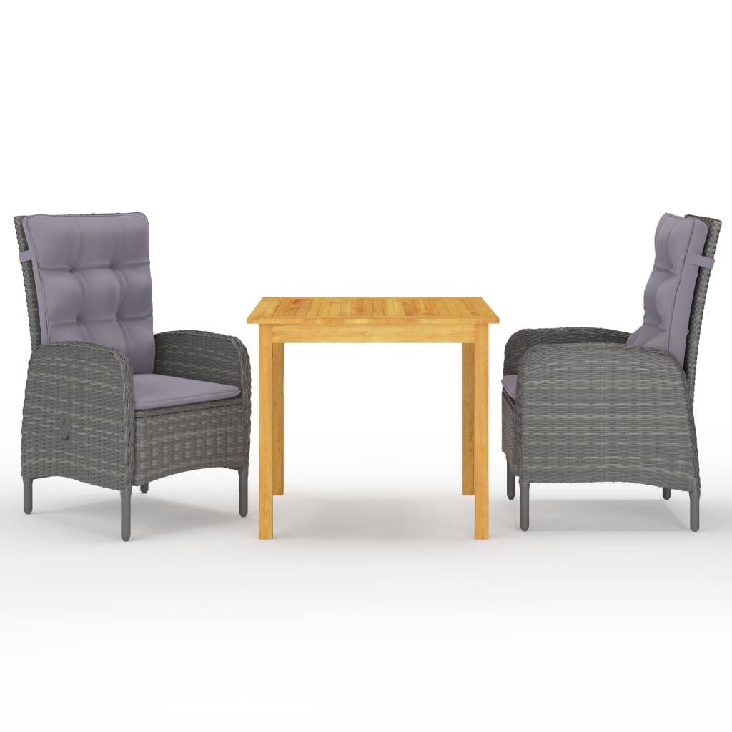 3-delige Tuinset grijs is nu te koop bij PeponiXL, paradijselijk wonen!