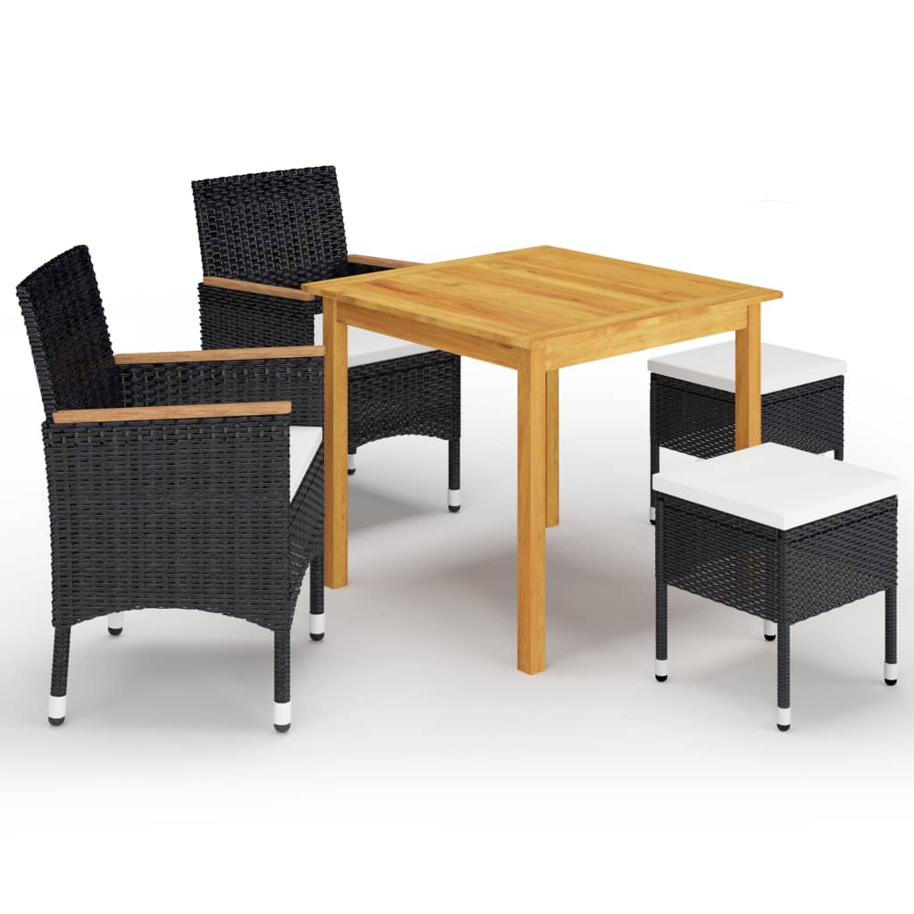 5-delige Tuinset zwart is nu te koop bij PeponiXL, paradijselijk wonen!
