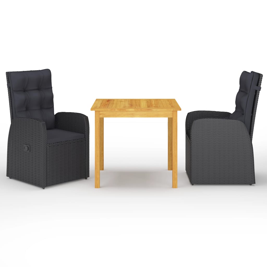 3-delige Tuinset zwart is nu te koop bij PeponiXL, paradijselijk wonen!