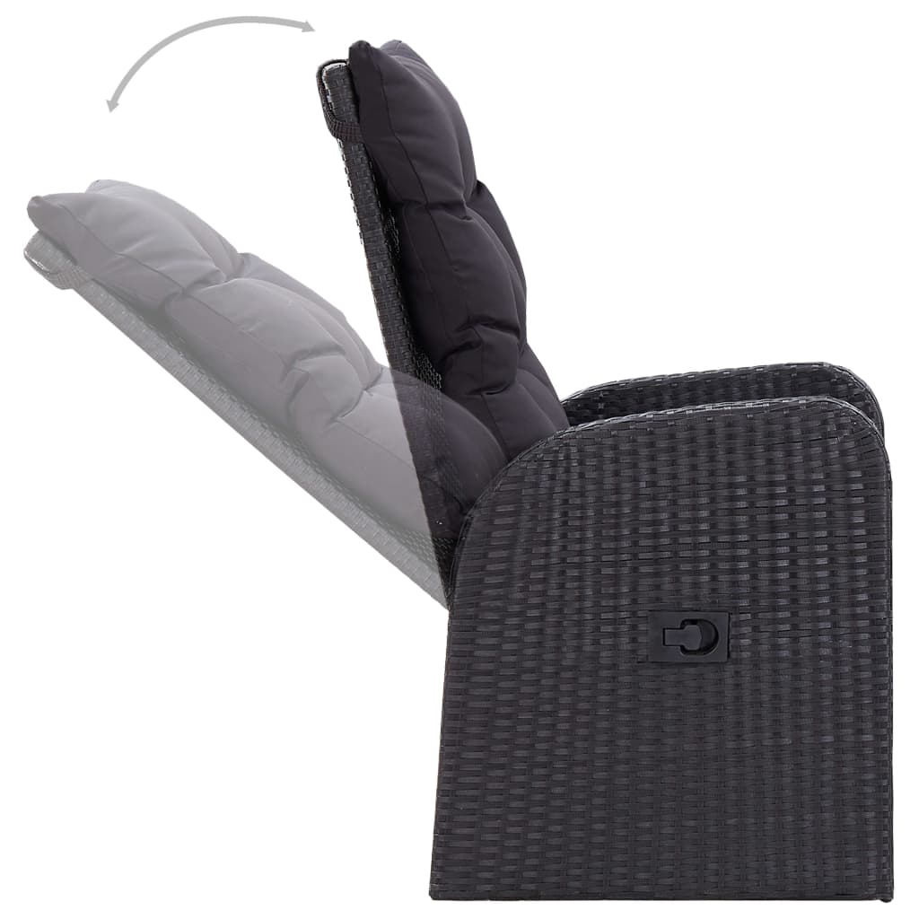 5-delige Tuinset zwart is nu te koop bij PeponiXL, paradijselijk wonen!