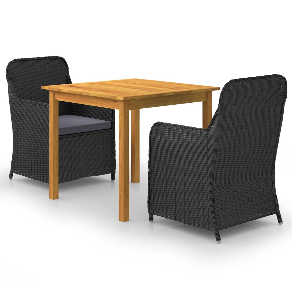 3-delige Tuinset zwart is nu te koop bij PeponiXL, paradijselijk wonen!