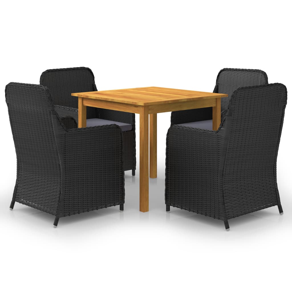 5-delige Tuinset zwart is nu te koop bij PeponiXL, paradijselijk wonen!