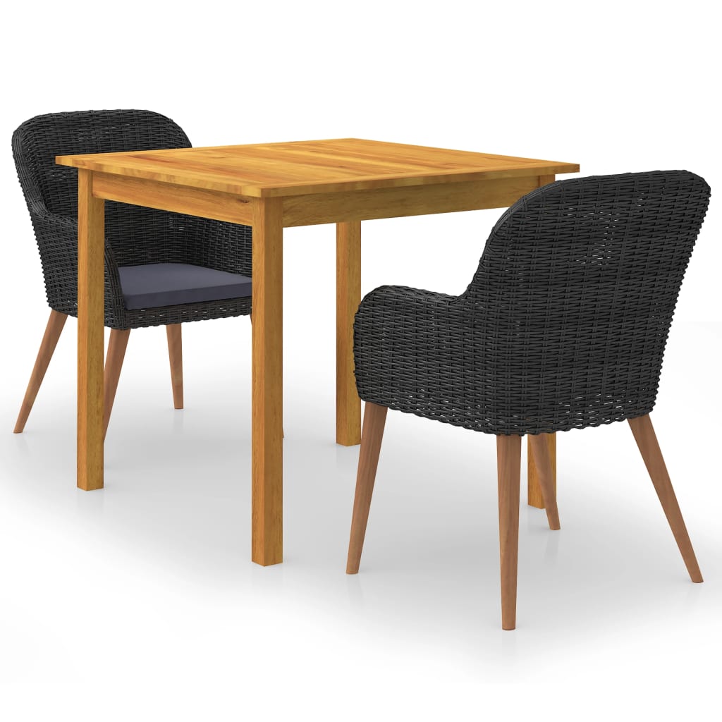 3-delige Tuinset zwart is nu te koop bij PeponiXL, paradijselijk wonen!